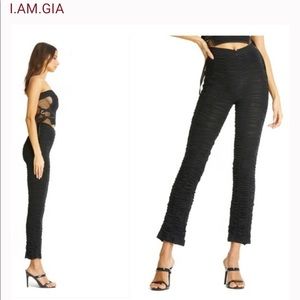 I am Gia black ruched pants